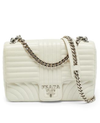 Women's Diagramme Quilted Leather Flap Shoulder Bag