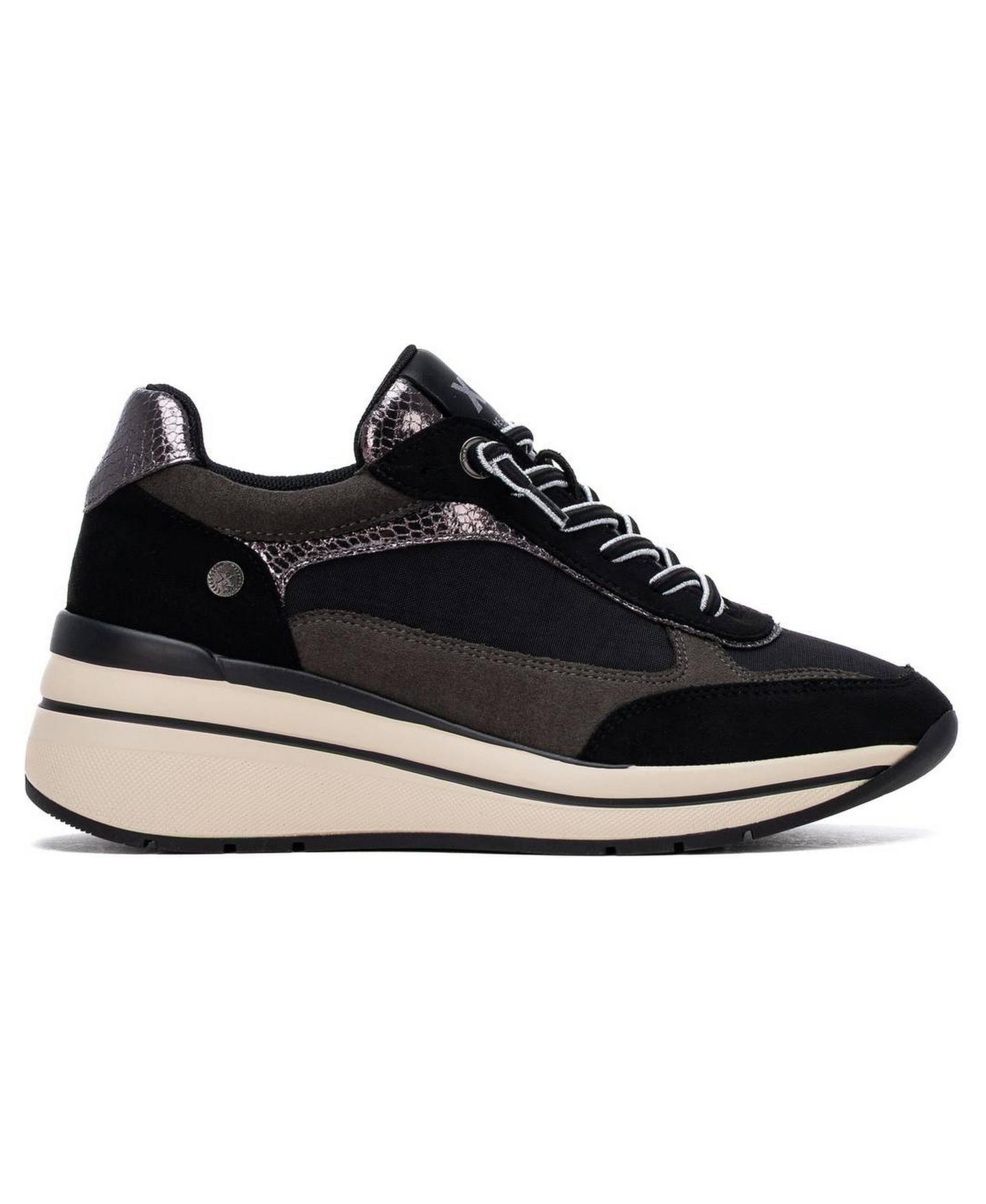 Женские кроссовки XTI Casual Suede Wedge, цвет: Чёрный — фото 2