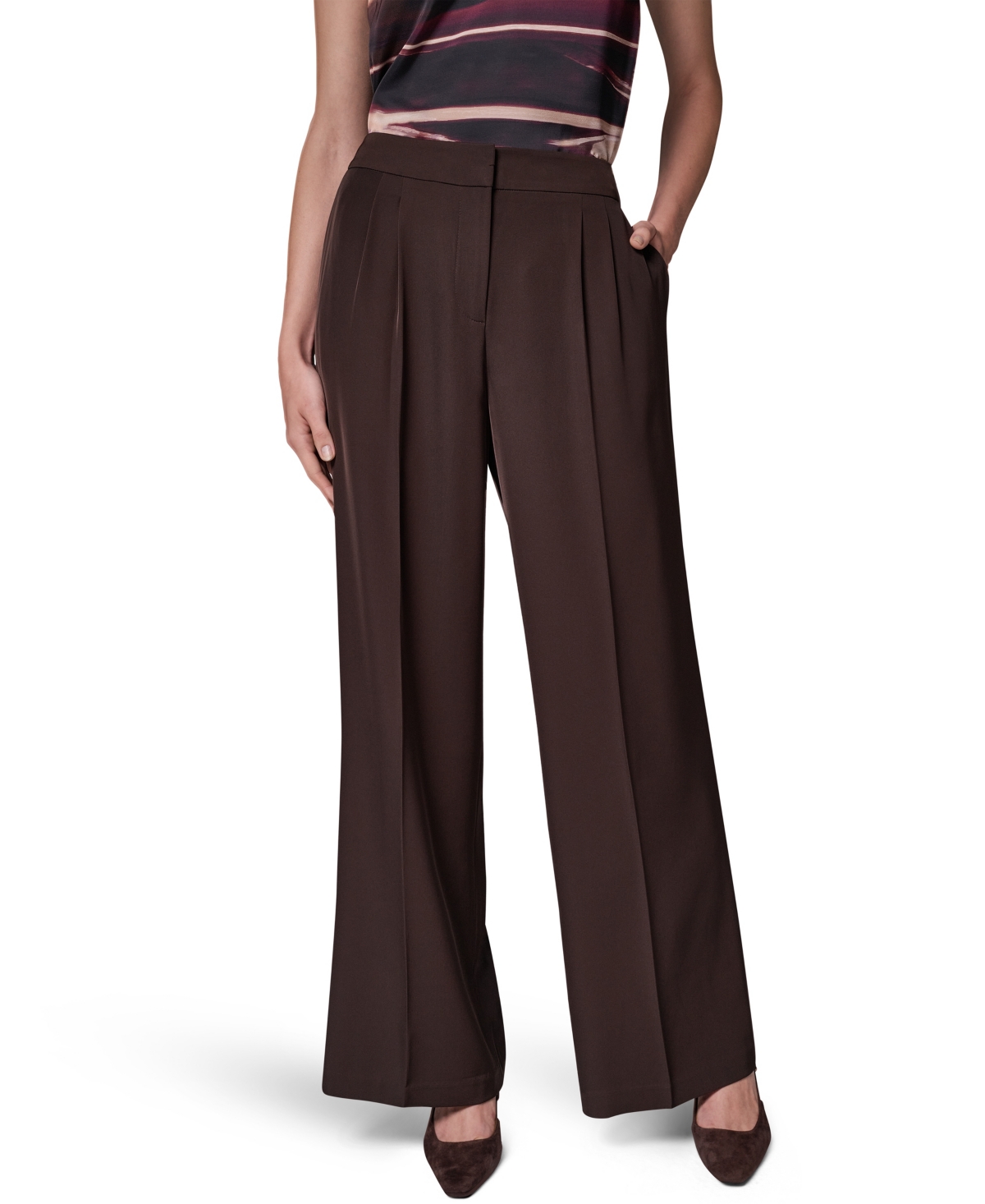 Donna Karan New York Women's High-Waisted Wide-Leg Pants