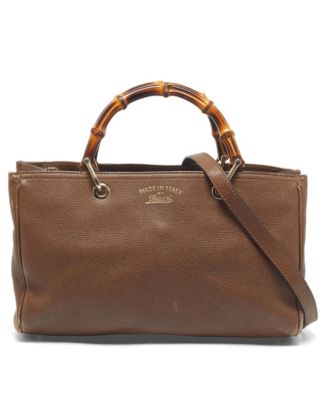 Bamboo Shopper Leather Tote