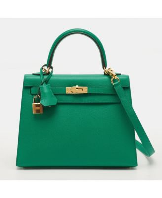 Pre-Owned HERMES Women's Saut Barenia Leather Shoulder Bag