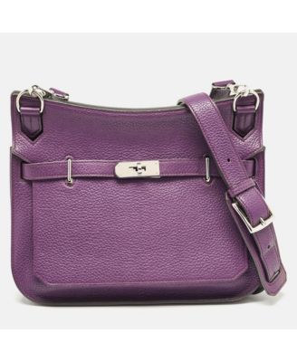 Pre-Owned HERMES Women's Ultraviolet Women's Togo Leather Palladium Finish