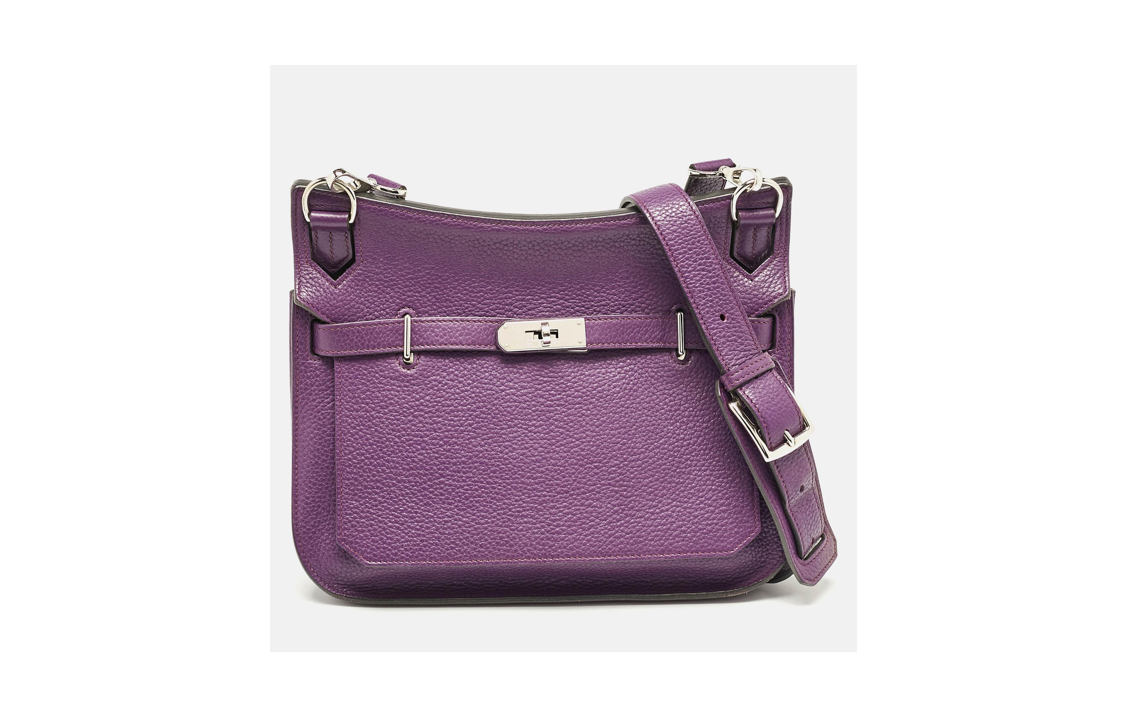Pre-Owned Hermes Women's Ultraviolet Women's Togo Leather Palladium Finish