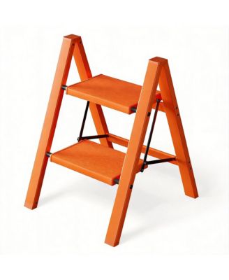 Foldable 2 Step Ladder Anti-slip Wide Pedal Portable