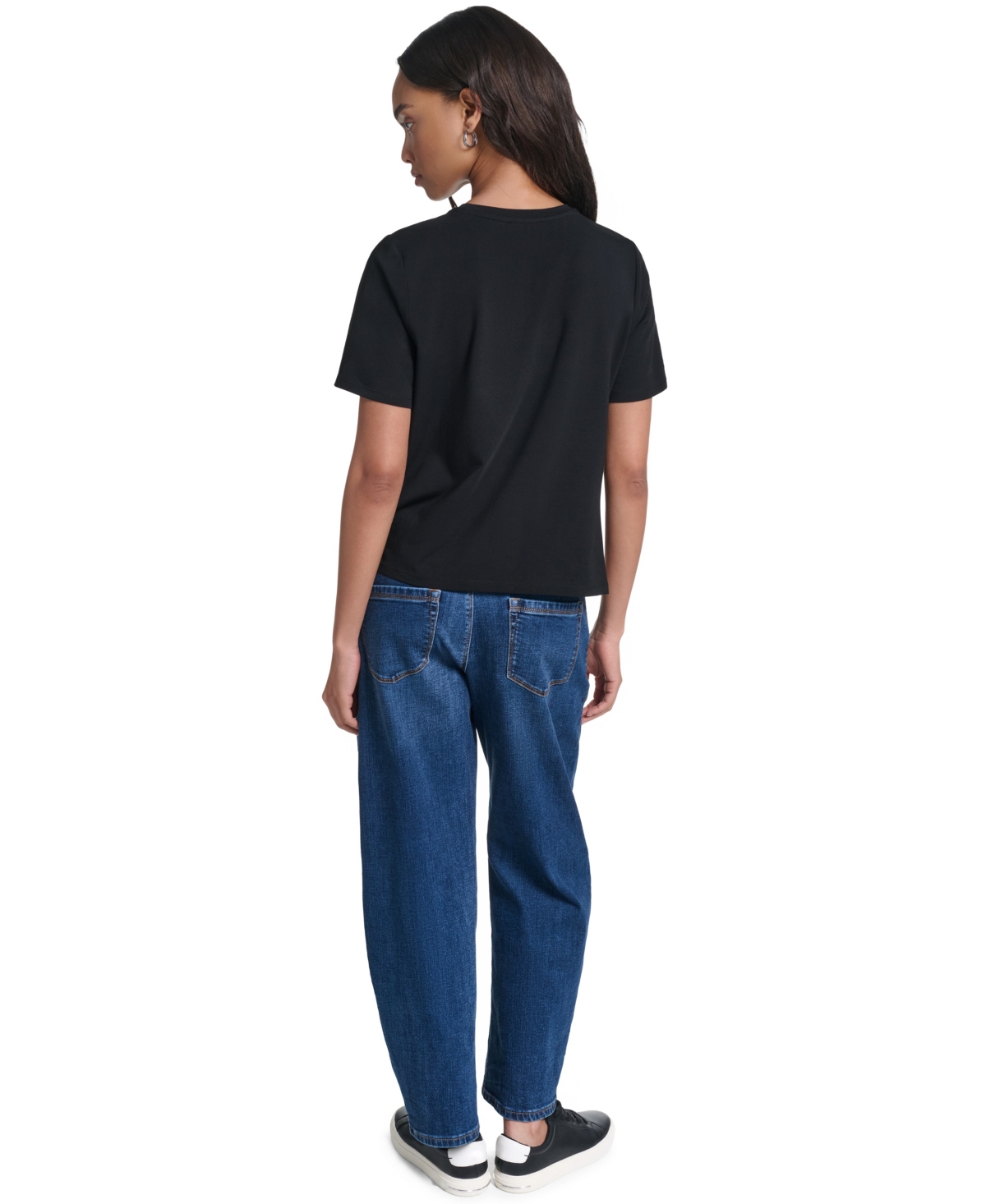 Karl Lagerfeld Paris Women's Tie-Front Short-Sleeve T-Shirt