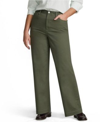 Women's High Rise 5 Pocket Wide Leg Chino Pants