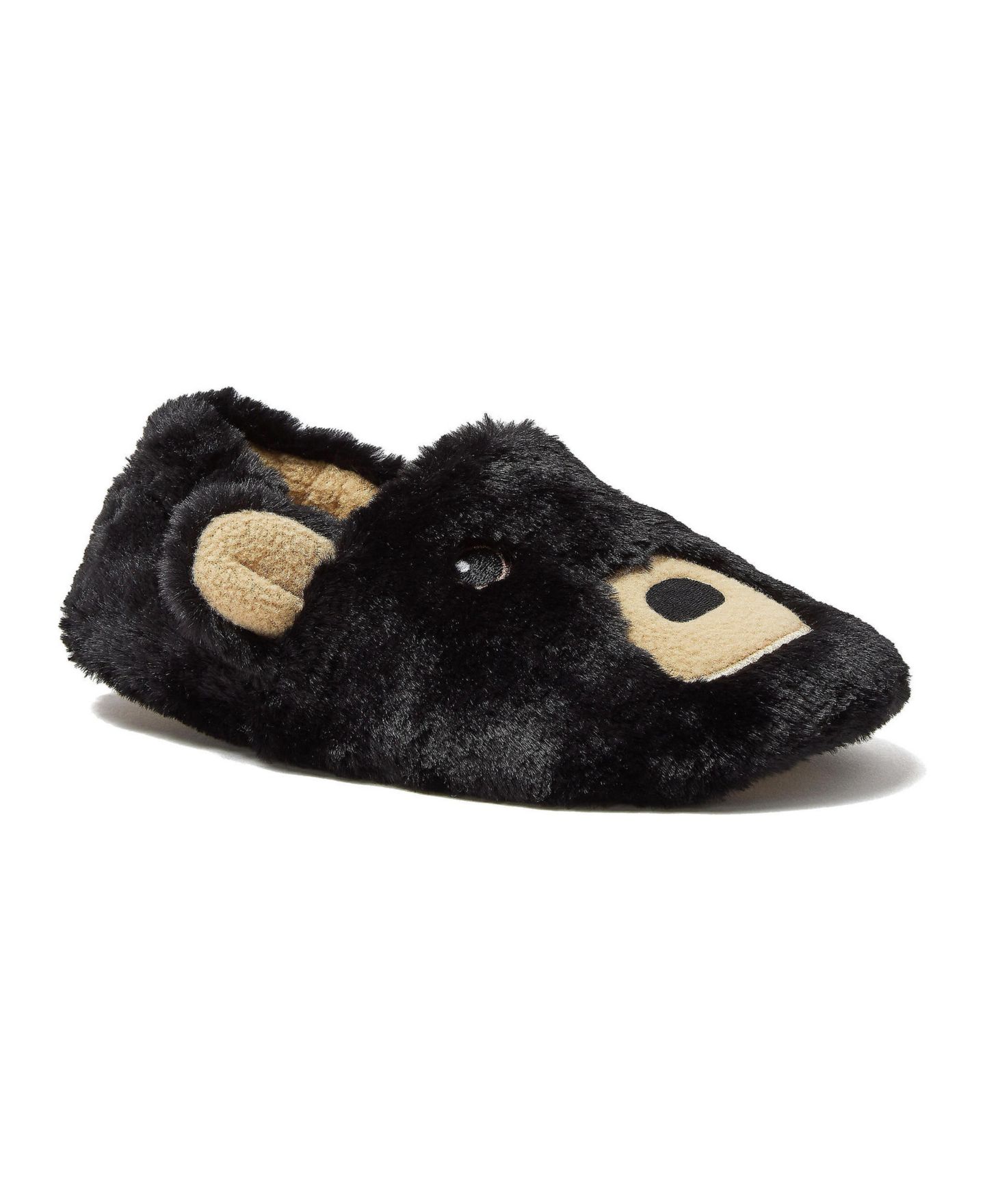 Тапочки Lands' End Cute Furry Animal Slippers для девочек, цвет: Чёрный — фото 1