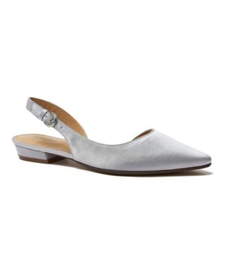 Women's Satin Slingback Low Heels
