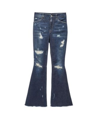 Women's Denim Flared Embroidered Jeans