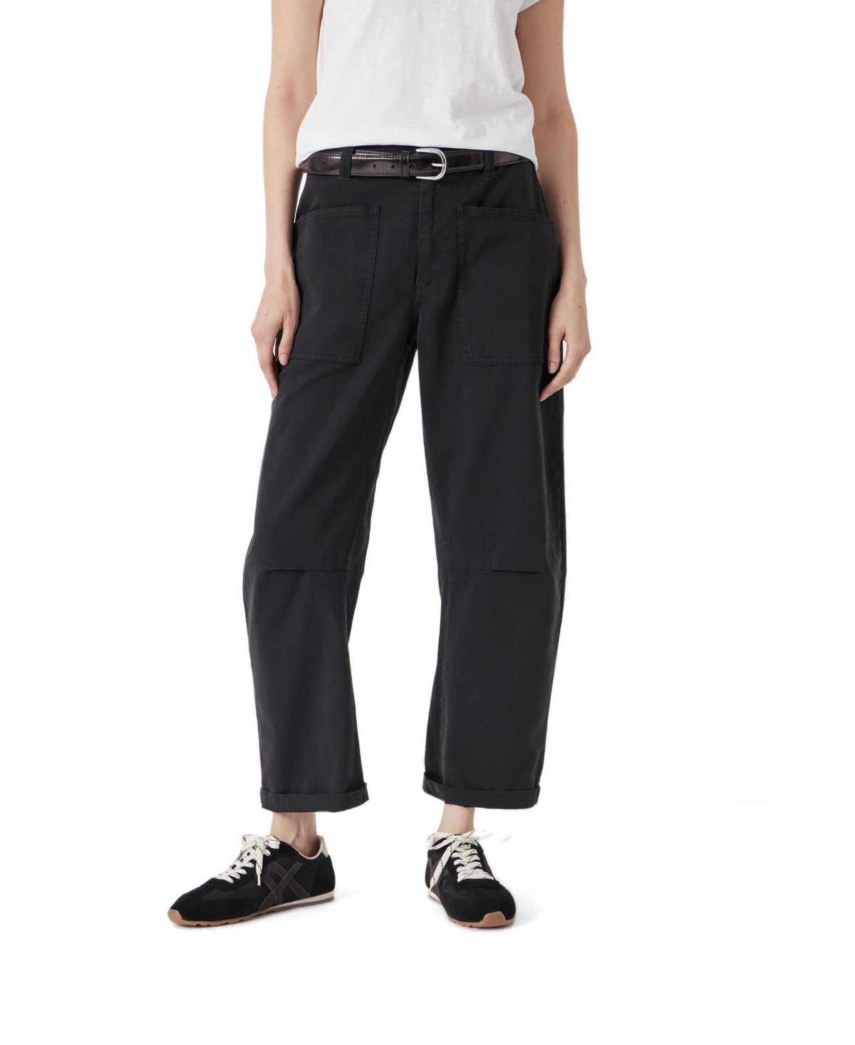 Hush Women's Cordi Barrel Leg Pants - Dark charcoal grey