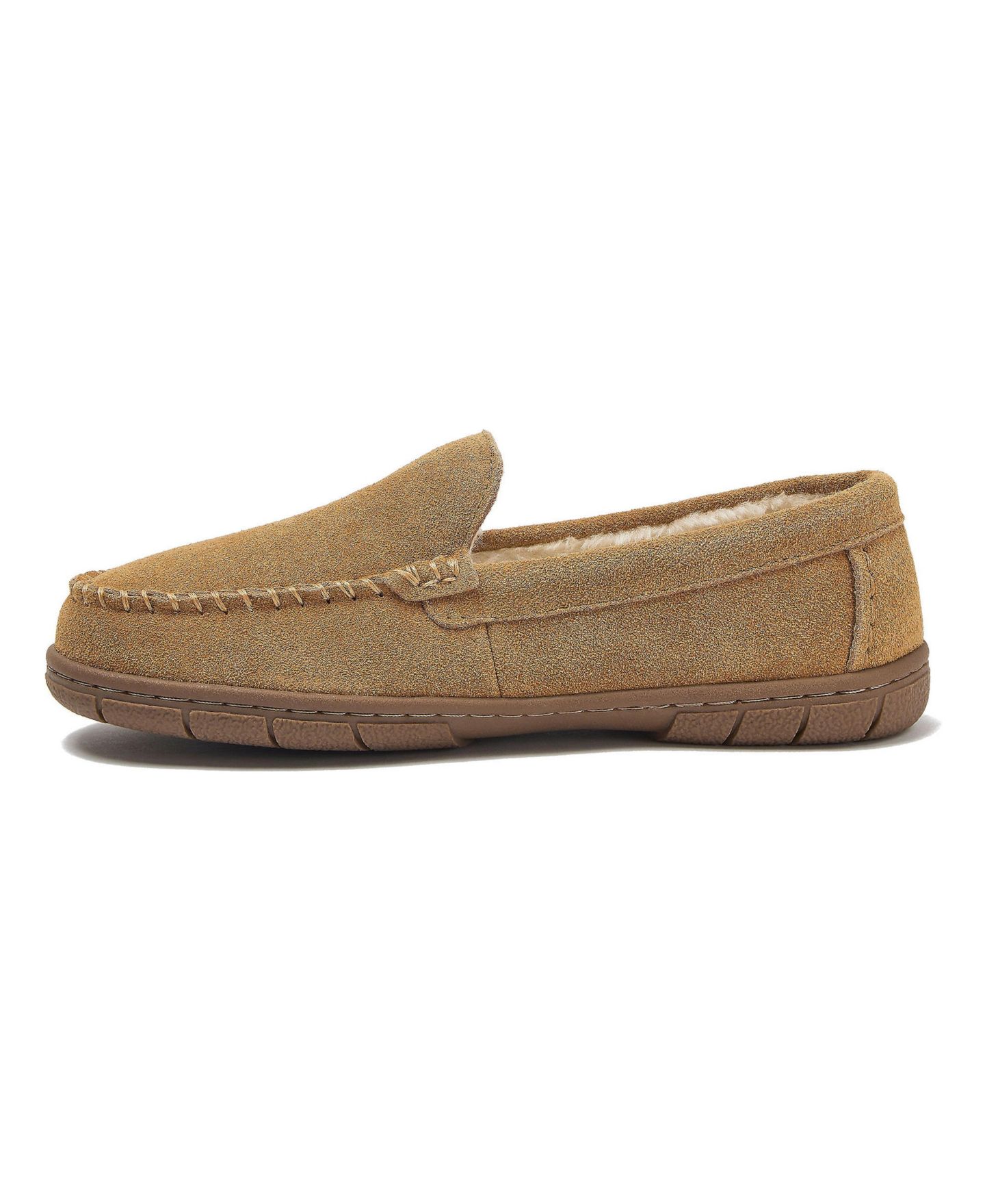 Женские тапочки Lands' End Fuzzy Lined Suede Moccasin Slippers, цвет: Рыжевато-коричневый — фото 2