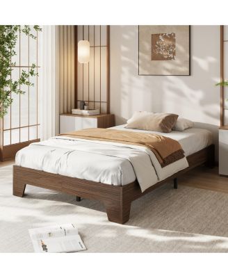 Bed Frame with Wooden Slats, Wood Platform Bed Frame, Low Profile Bed, No Box Spring Needed, Noise-Free.