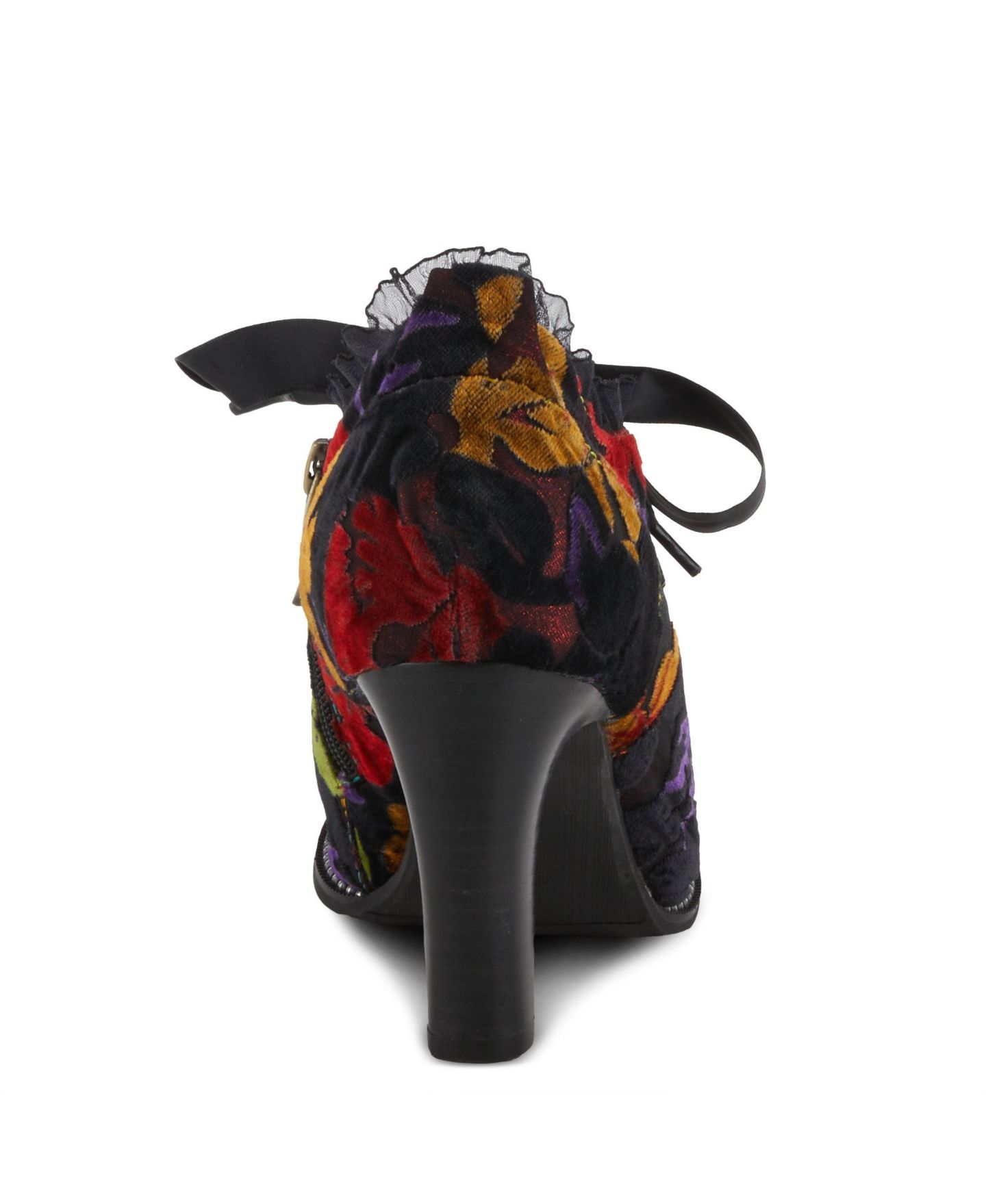 Женские ботинки L'Artiste Spring Step Pritz Shootie with Lace Detail, цвет: Бордо разноцветный — фото 4