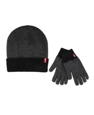 Reversible Red Tab Logo Beanie and Gloves, 2-Piece Set