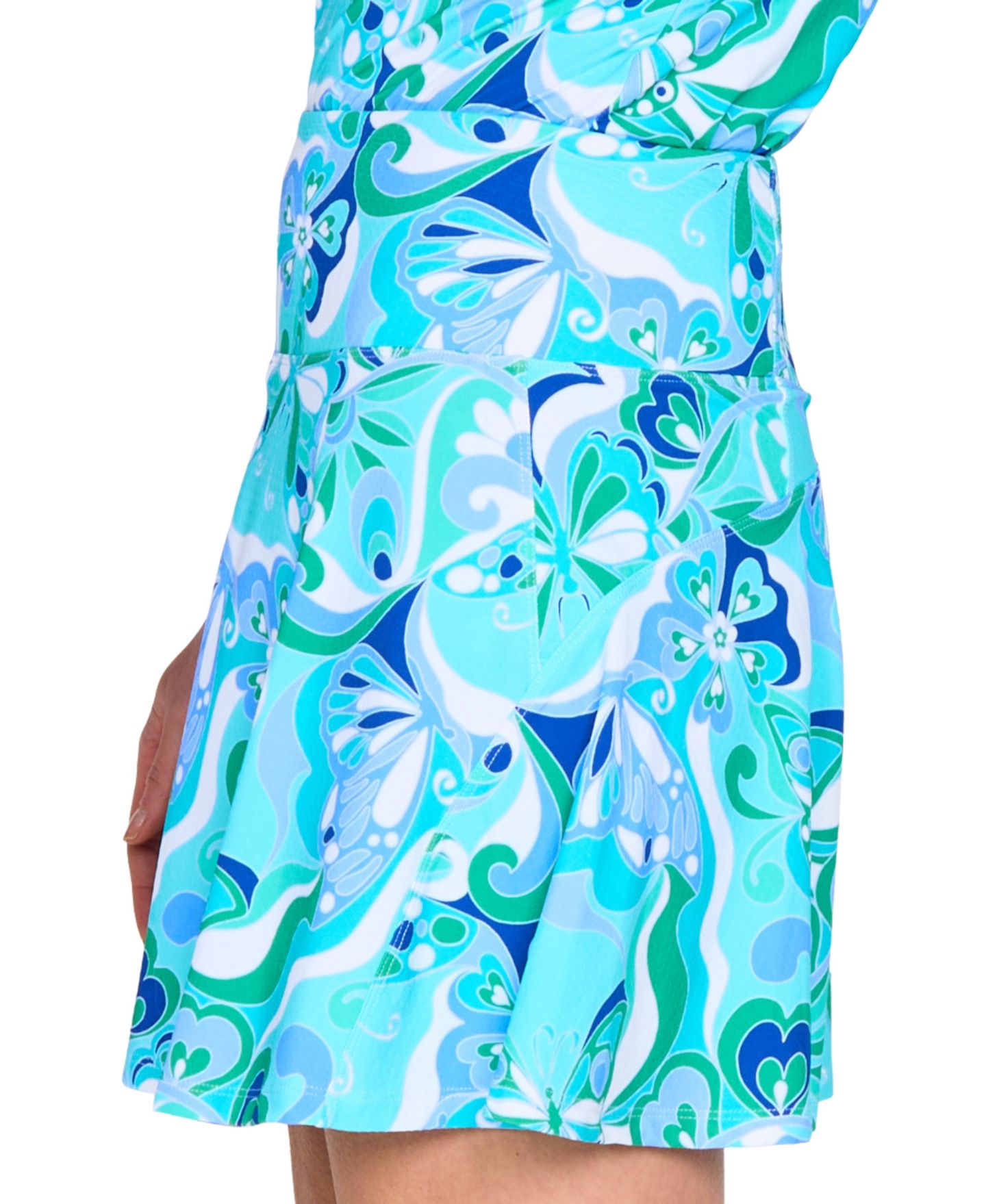 Женская юбка-шорты G Lifestyle Clothing Mini Golf Back Yoke Ruffle Skort, цвет: Синий — фото 3