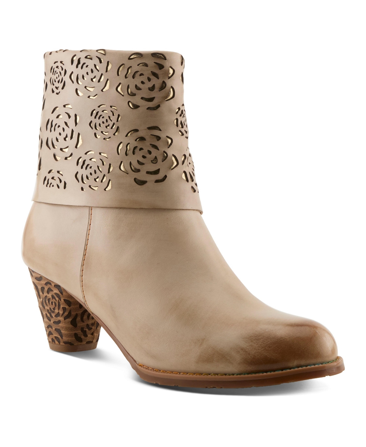L'Artiste Women's Swan Slide Wedge with Hand-Painted Design