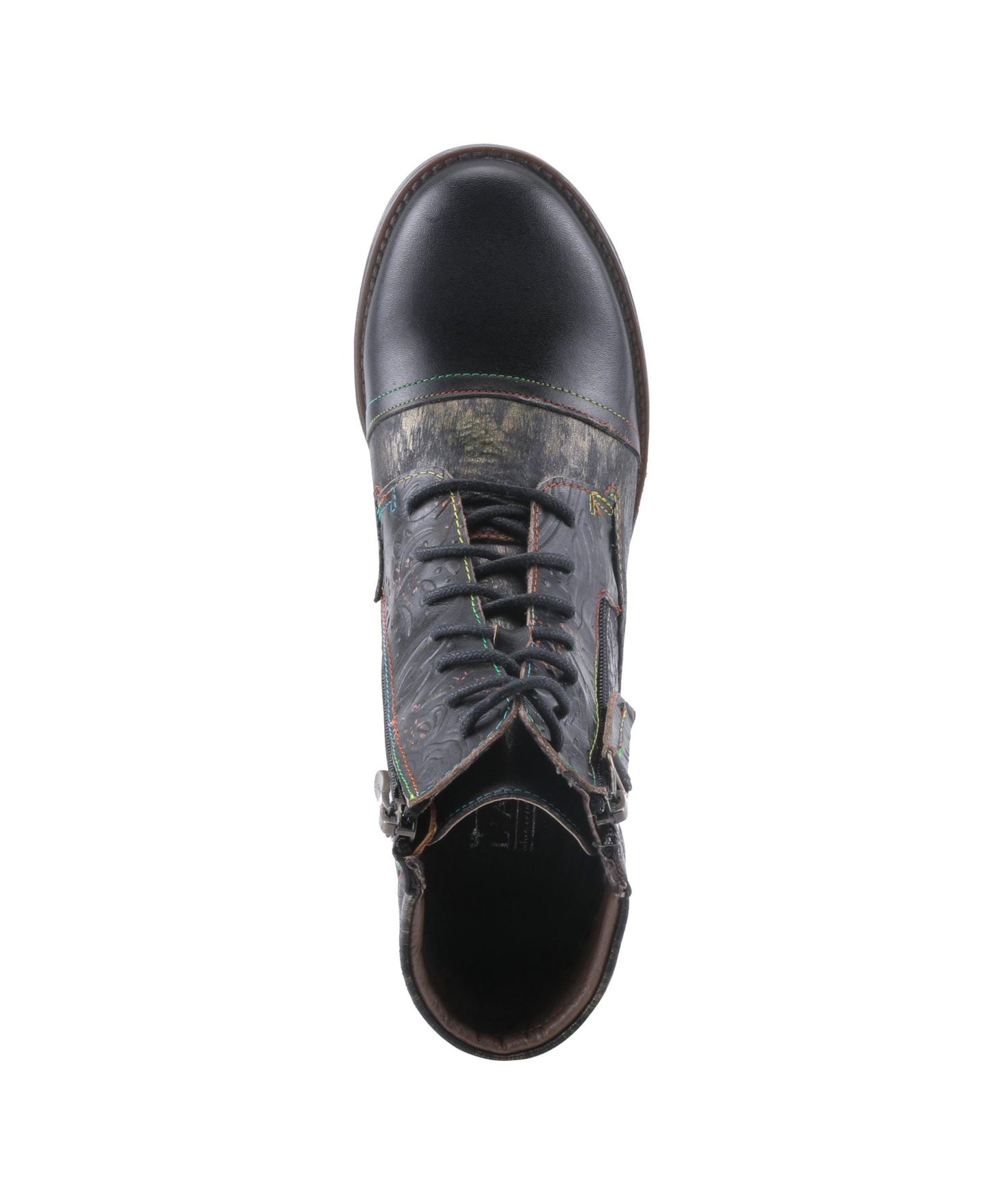 Женские ботинки L'Artiste Sunsetride Lace-Up Boot Mid with Full Grain Leather Upper, цвет: Чёрный разноцветный — фото 4