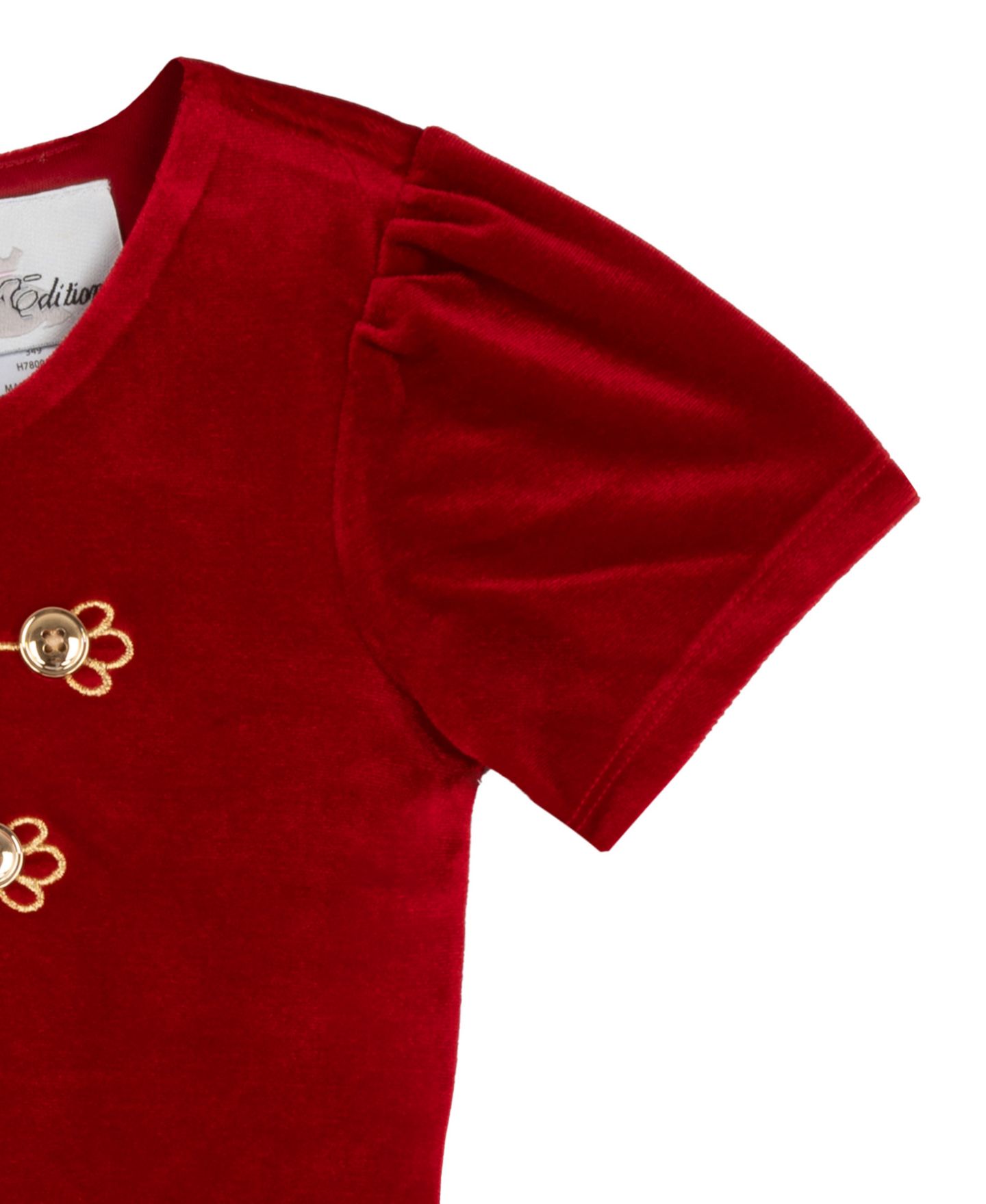 Платье Rare Editions Nutcracker Velvet Bodice Star-Print Tutu Dress для девочек, цвет: Красный — фото 4
