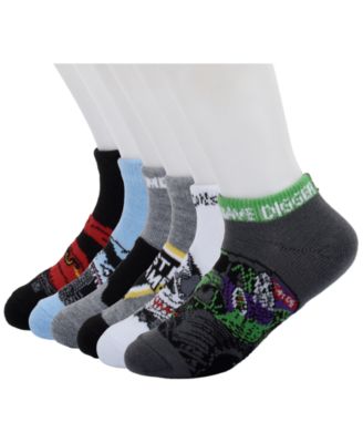 Boys' and Girls' 2T-5T Monster Jam Crew Ribbed-Cuff Socks, 6-Pack