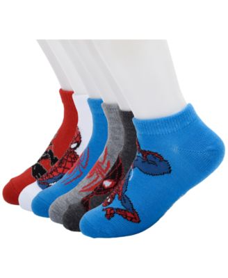 Boys' 4-20 Spider-Man and Miles Ankle Socks, 6-Pack