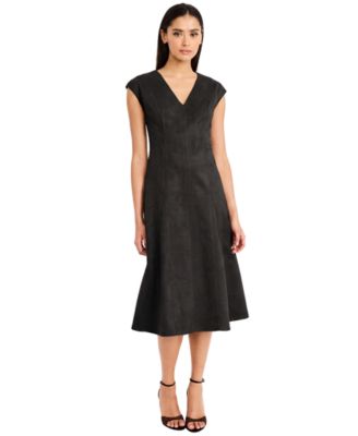 Women's Ashanti Cap-Sleeve A-Line V-Neck Midi Dress