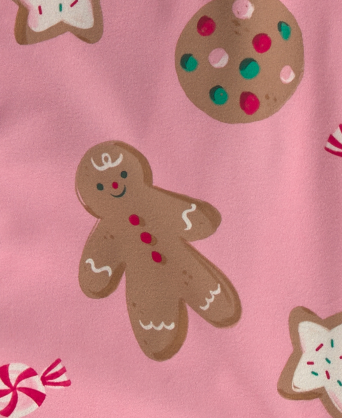 Carter's Girls' 4-16 Gingerbread-Print Long-Sleeve Loose-Fit Top and Pants, 2-Piece Set