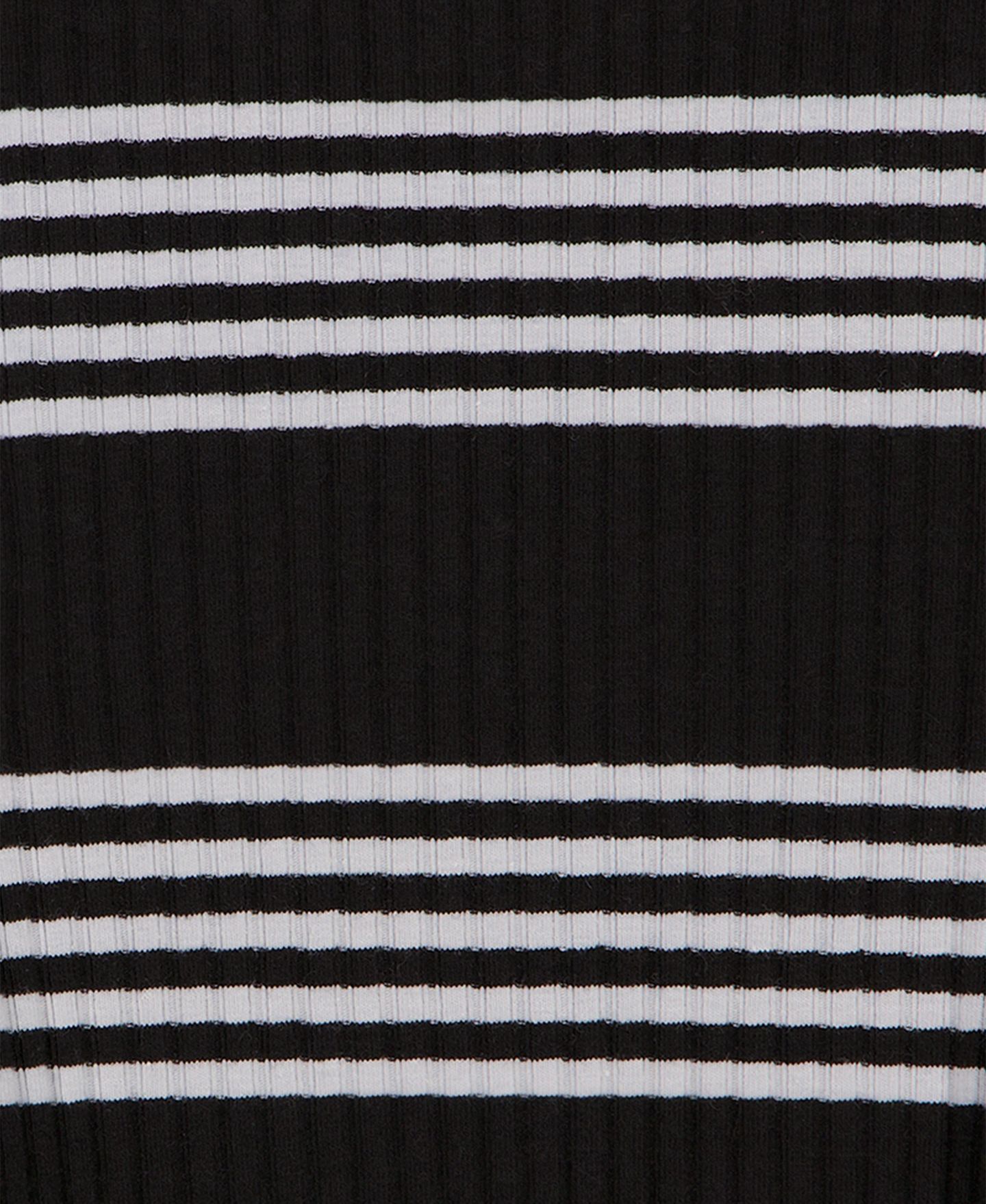 Футболка Calvin Klein Long-Sleeve Striped Ribbed для девочек, цвет: Чёрный — фото 5