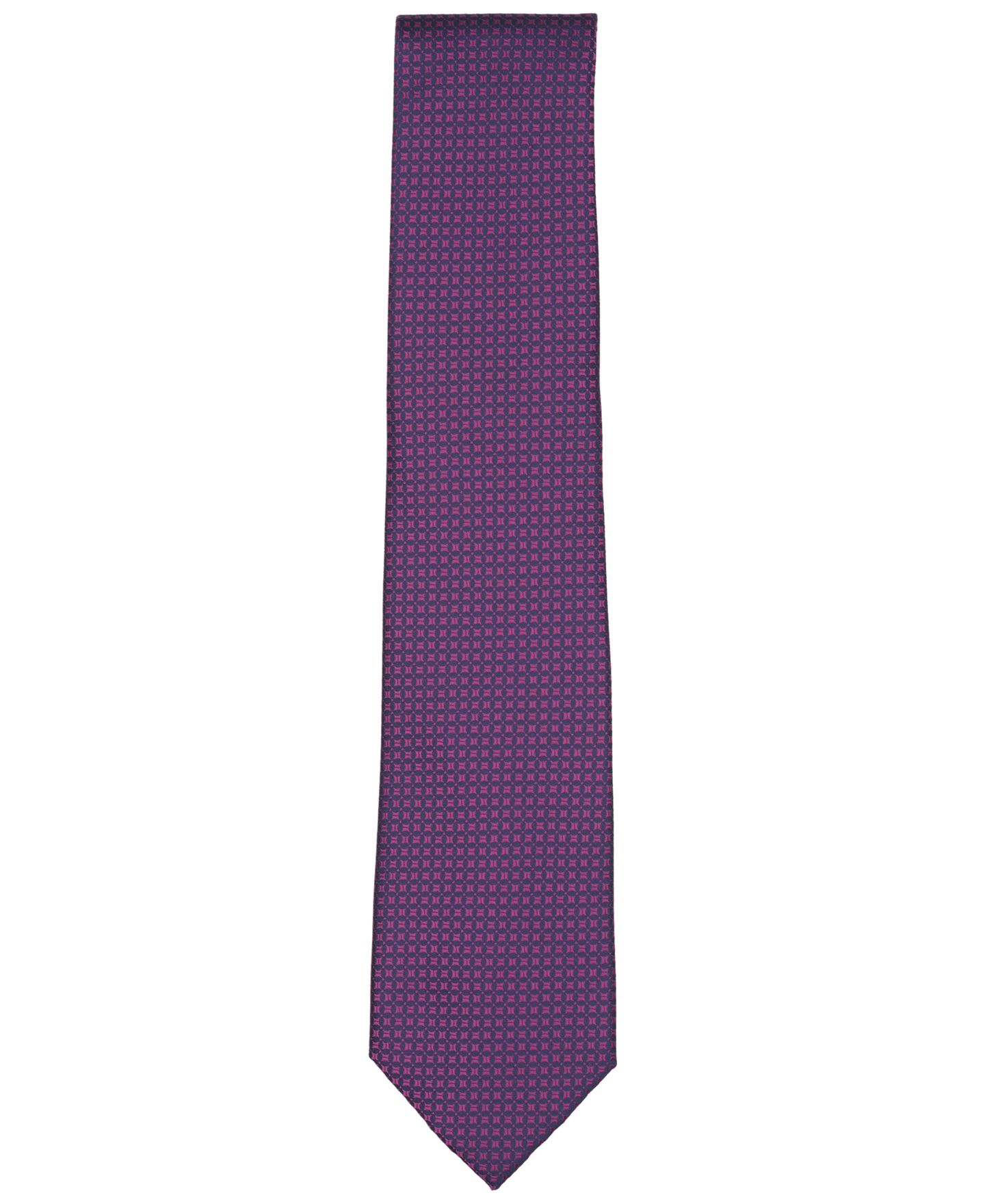 Мужской галстук Perry Ellis Portfolio Rendina Micro-Pattern 3 1/8" Tie, цвет: Пурпурный — фото 2