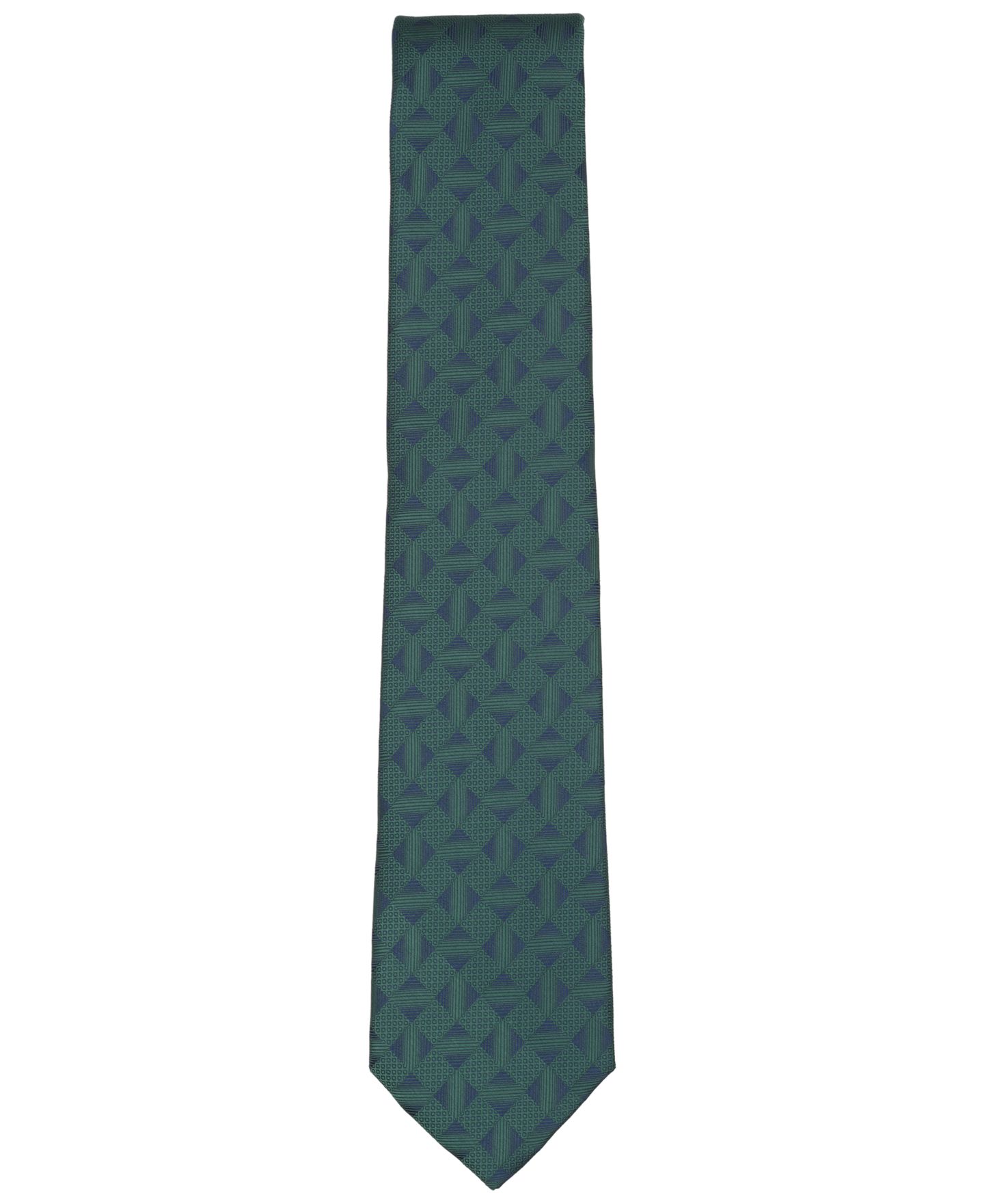Мужской галстук Perry Ellis Portfolio Dorme Geo Geometric Tie, цвет: Зелёный — фото 2