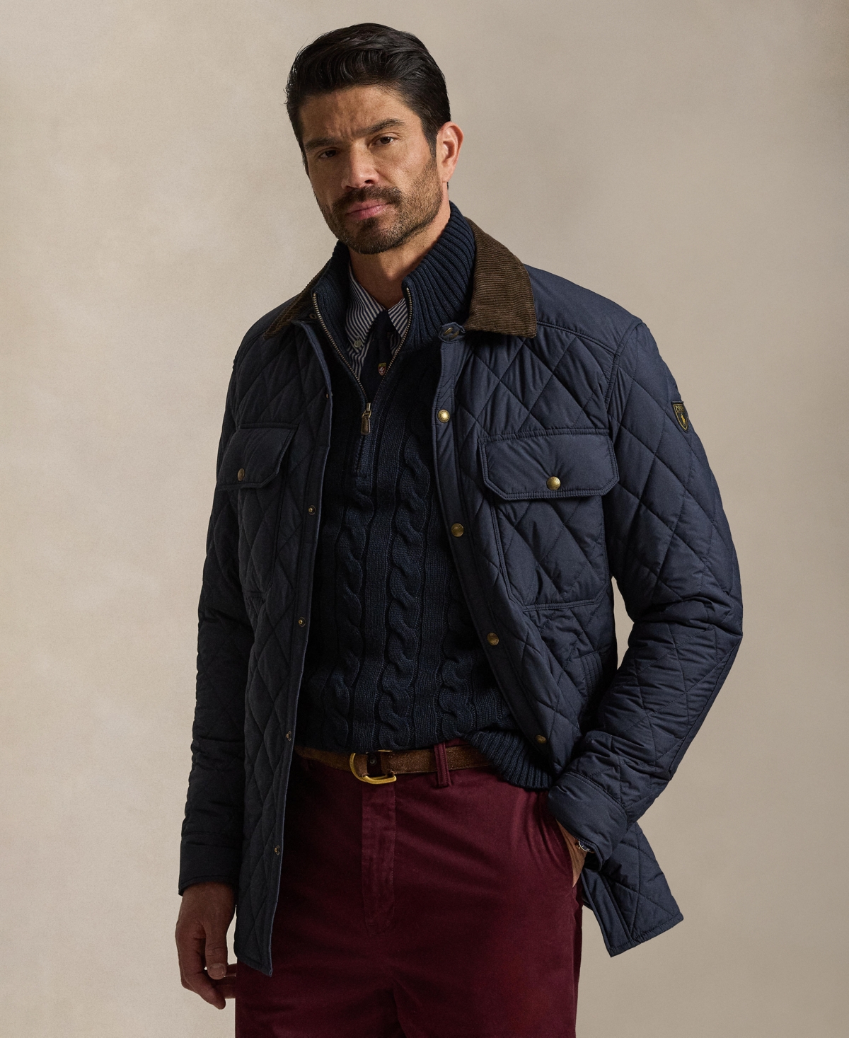 Polo Ralph Lauren Men's Big & Tall Beaton Quilted Snap-Front Jacket