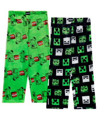 Boys' 6-12 Mobs Minecraft Fleece Pajama Pants, 2-Pack
