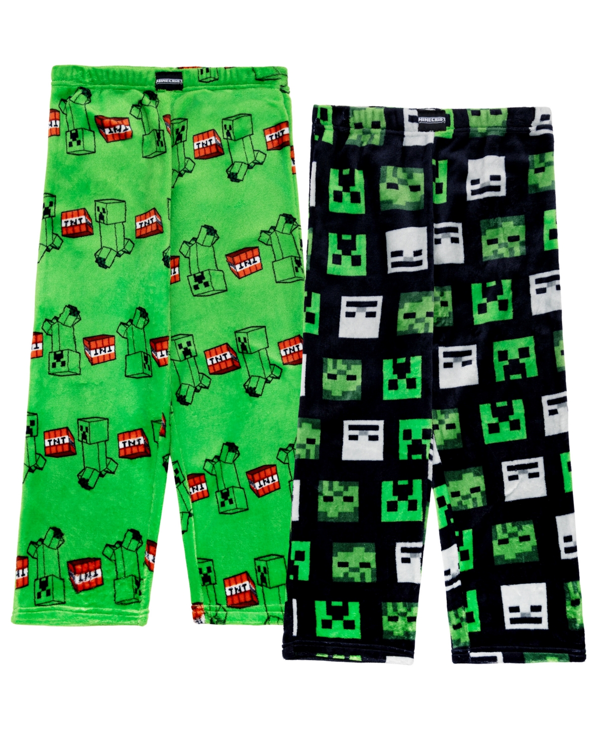 Ame Boys' 6-12 Mobs Minecraft Fleece Pajama Pants, 2-Pack