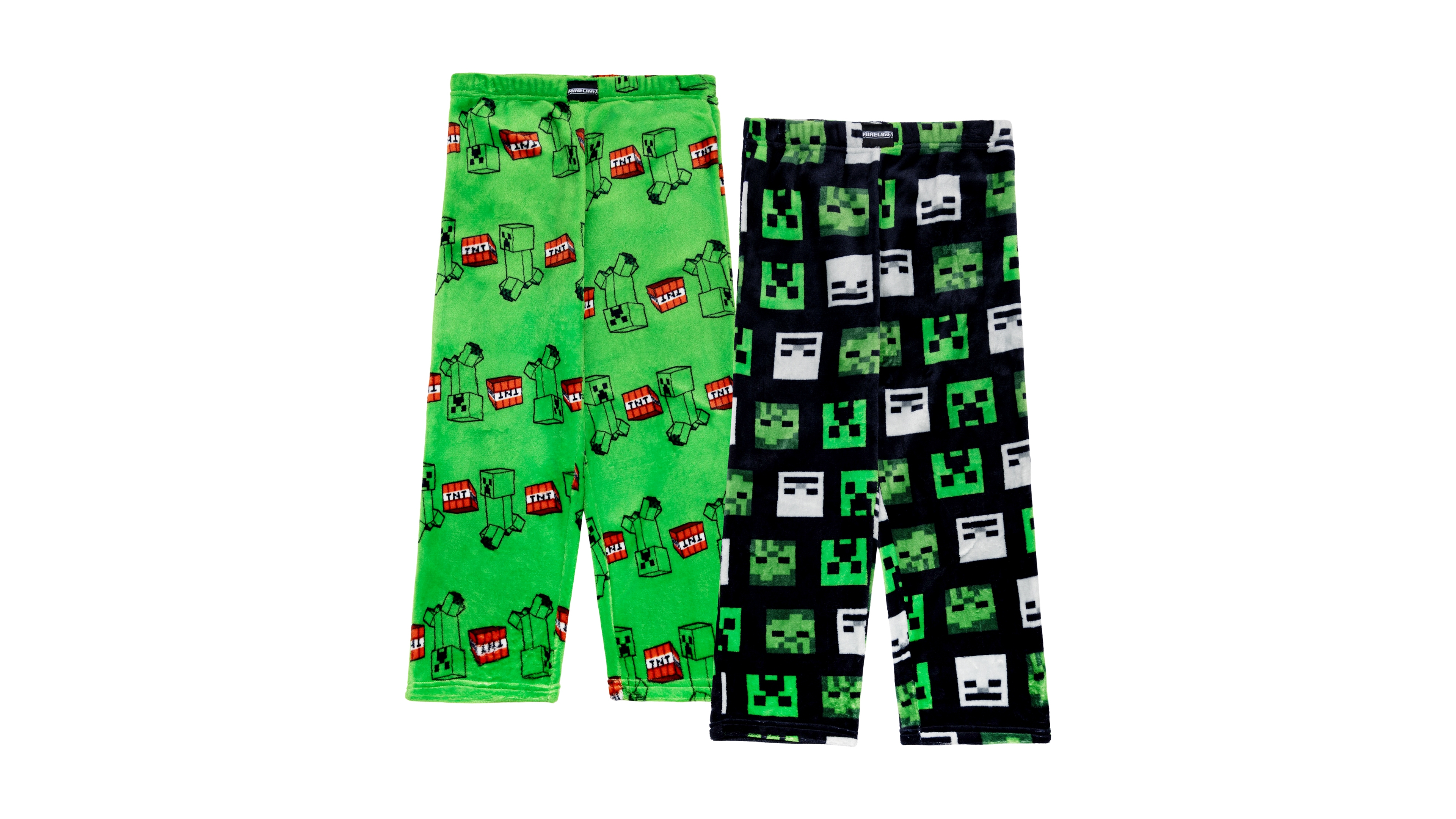 Ame Boys' 6-12 Mobs Minecraft Fleece Pajama Pants, 2-Pack