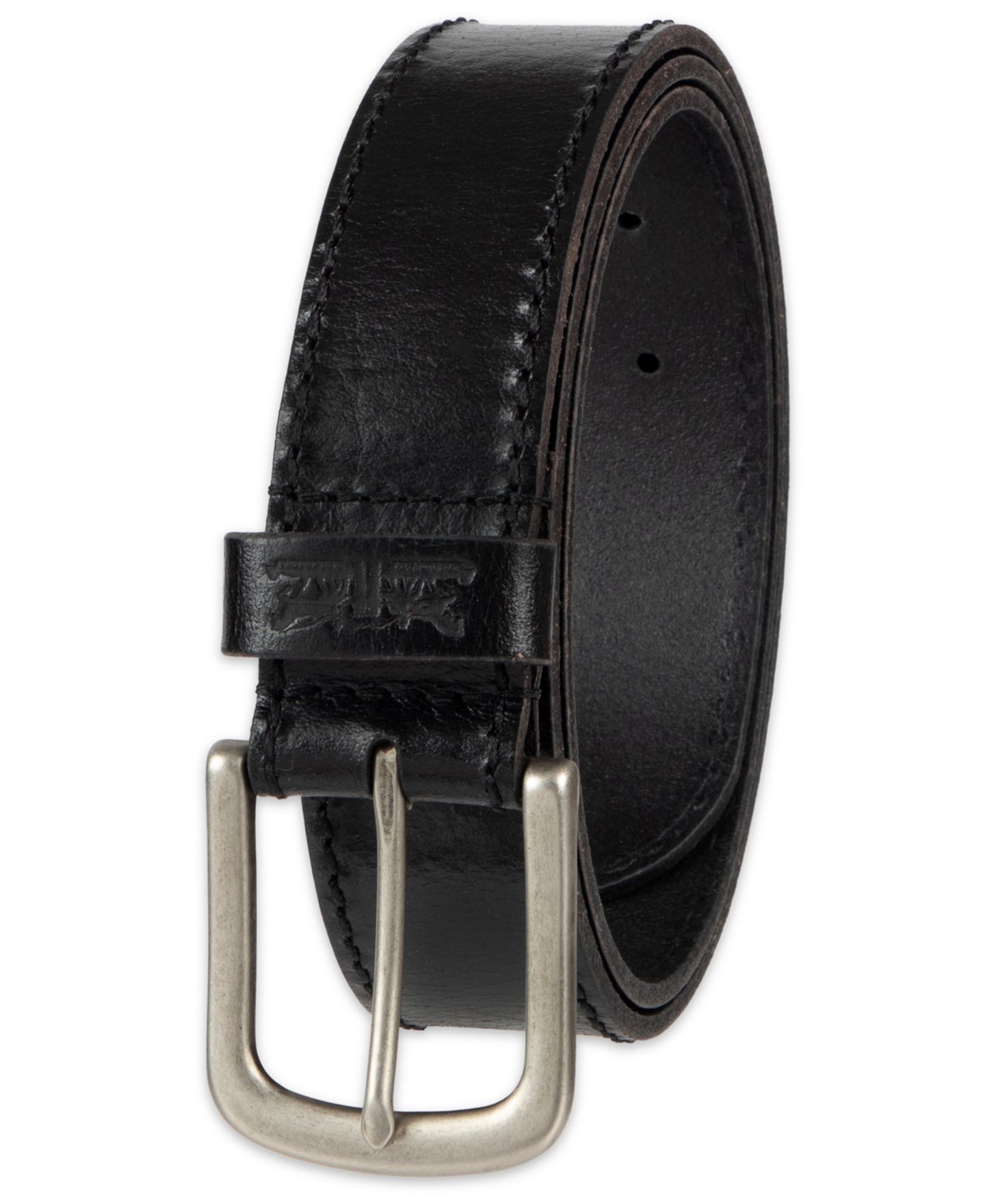 Мужской ремень Levi's 38MM Bridle Leather Harness Buckle Belt, цвет: Чёрный — фото 2