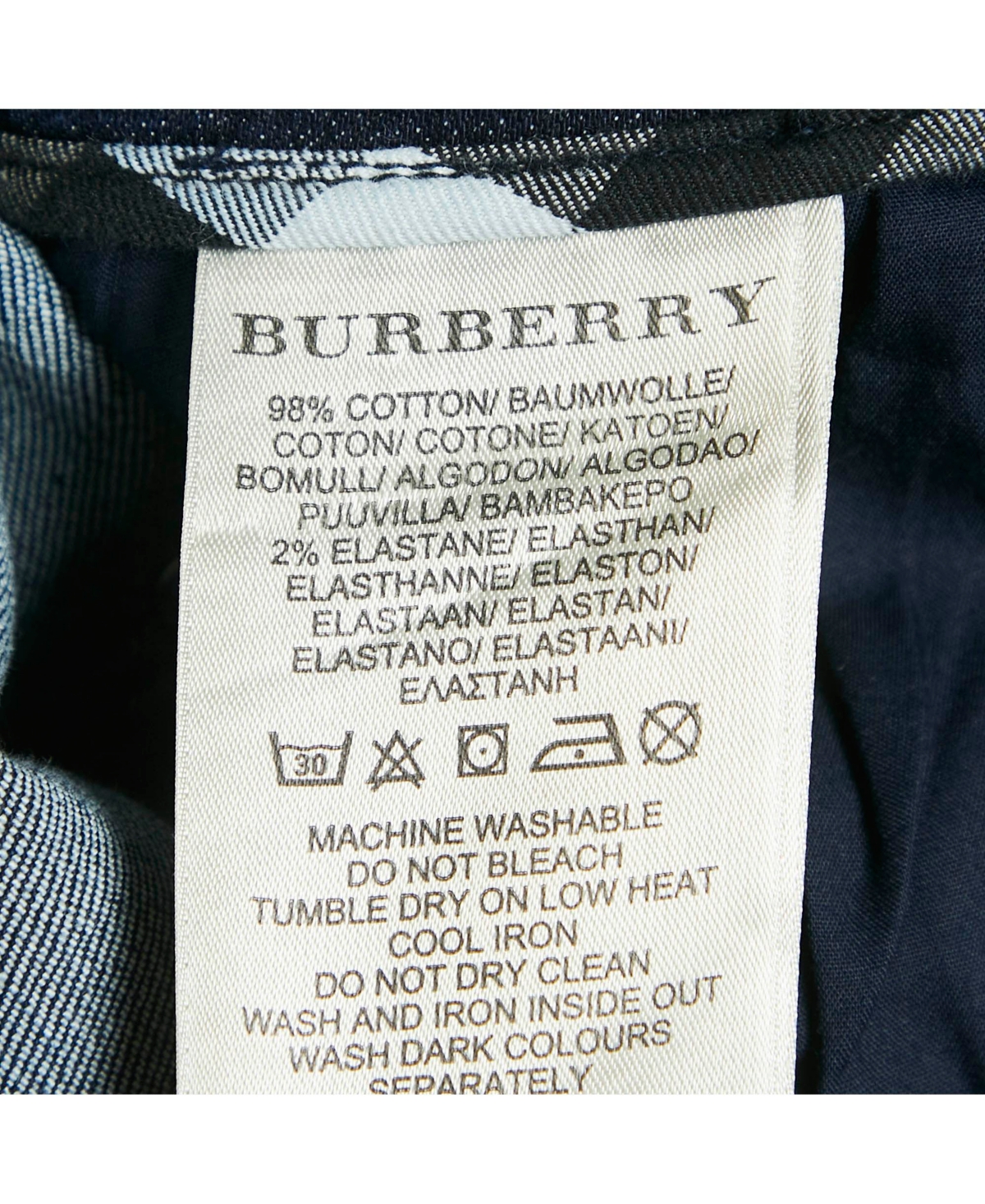 Pre-Owned Burberry Women's Cannington Mid-Rise Skinny Dark-Rinse Jeans