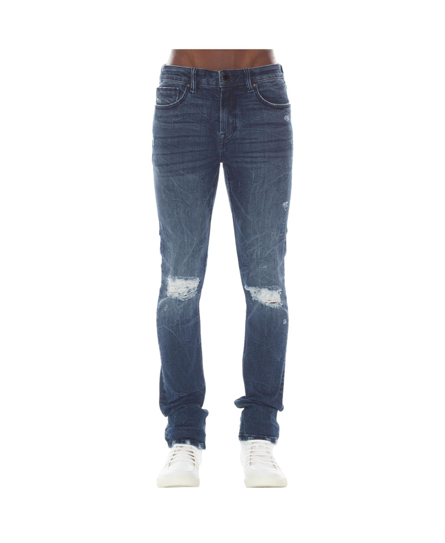 Мужские джинсы Hvman Chosen To Prevail x Cult Strat Super Skinny Fit Ripped, цвет: Sterling — фото 1
