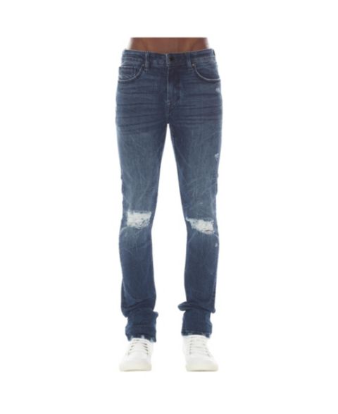 Мужские джинсы Hvman Chosen To Prevail x Cult Strat Super Skinny Fit Ripped, цвет: Sterling