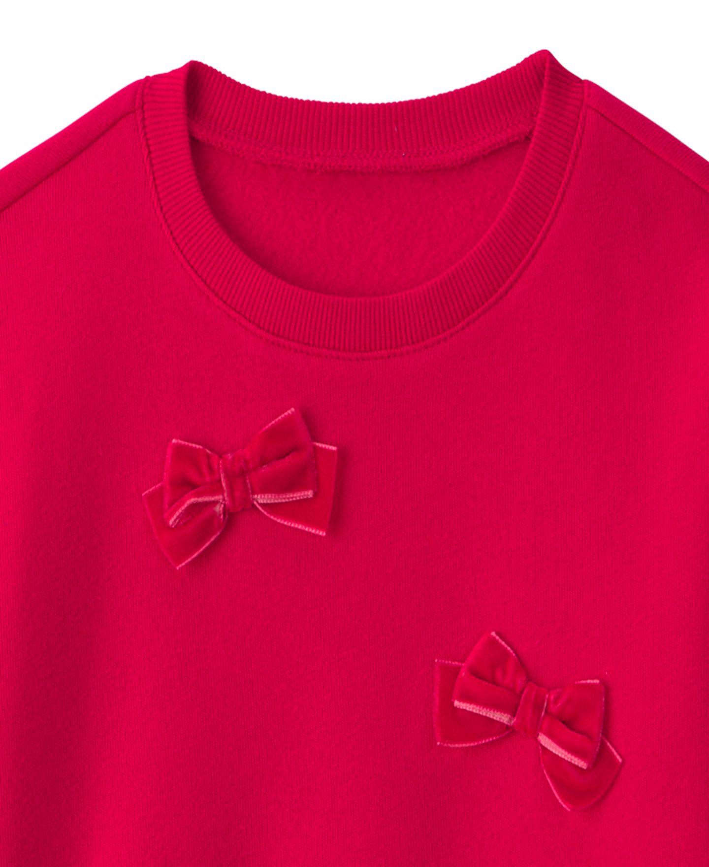 Толстовка Carter's Velvet Bows Long-Sleeve Sweatshirt для девочек-малышей, цвет: Красный — фото 3
