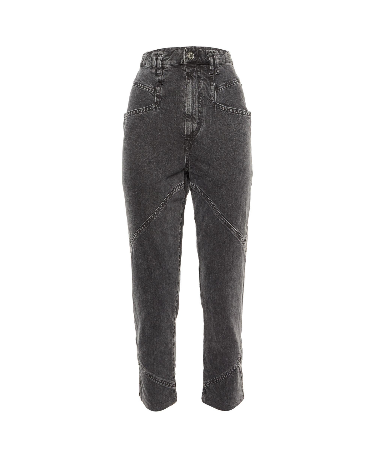 Pre-Owned Isabel Marant Women's Eloisa Straight-Leg Mid-Rise Jeans - Grey