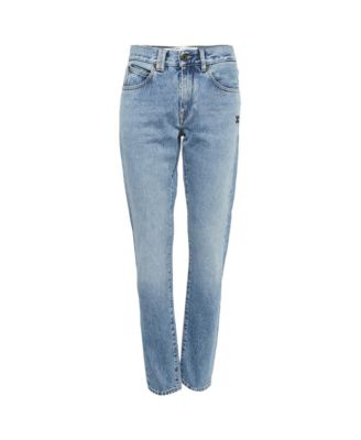 Women's Straight-Leg Distressed Mid-Rise Jeans