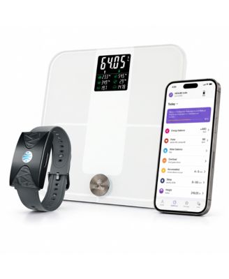 Start Control 2 Kit: Automatic Calorie Intake Smart Band HEALBE GoBe U and HEALBE Smart Floor Scales with Body Composition Analysis