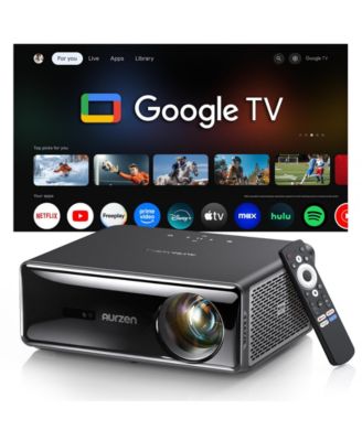 Portable Home Theater Projector with Gemini for TV, Google TV Built-in, 1000 ANSI Lumens, MEMC Tech, 4K Support, 20W DoIby Audio