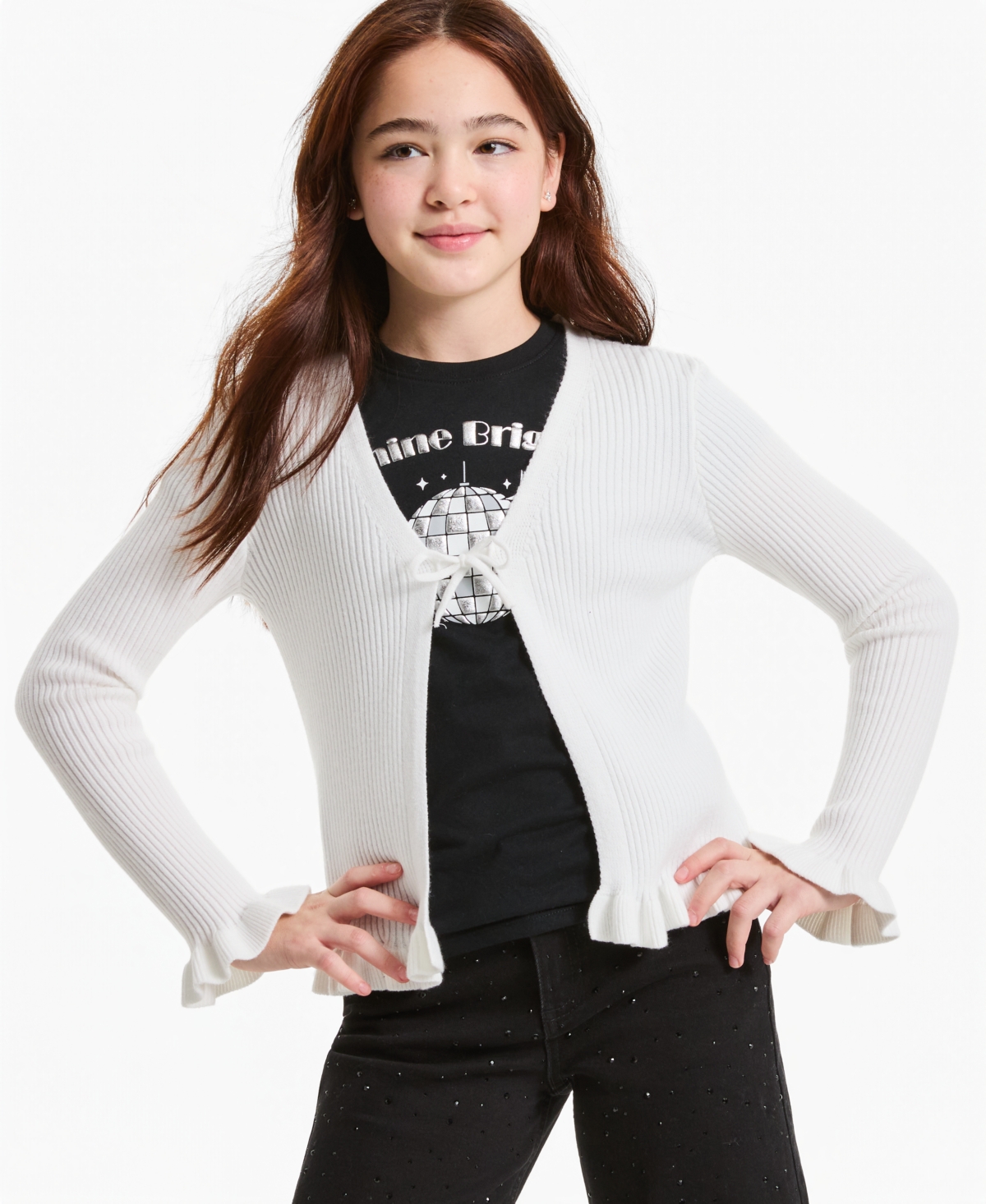 Epic Threads Girls' Xs-xl Dreamyarn Tie-Front Cardigan, Macy's Exclusive