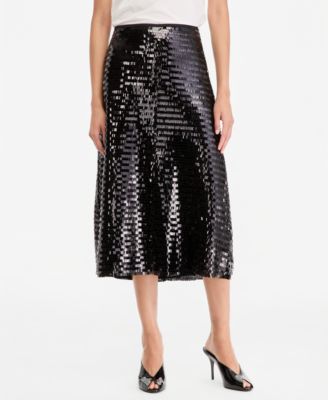 Women's Sequin A-Line Midi Skirt