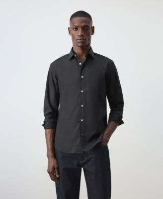 Men's Long-Sleeve Button-Down Cotton Shirt