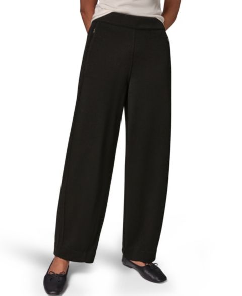 Женские брюки Donna Karan Weekend Jet Setter High-Rise Wide-Leg, цвет: Чёрный