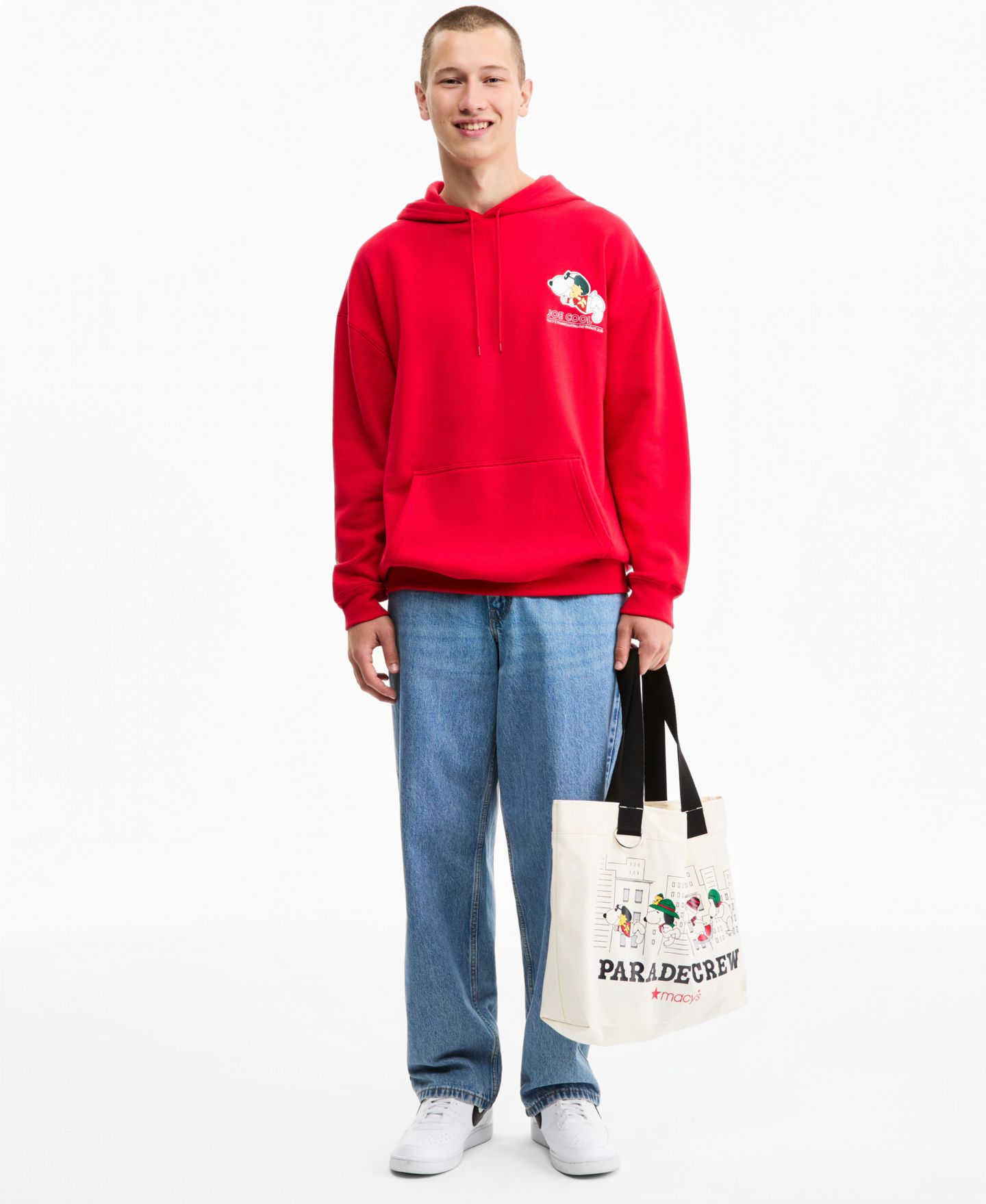 Худи Peanuts | Macy's 100th Thanksgiving Day Parade Adult Unisex Joe Cool Snoopy & Woodstock Balloon Pullover — фото 4