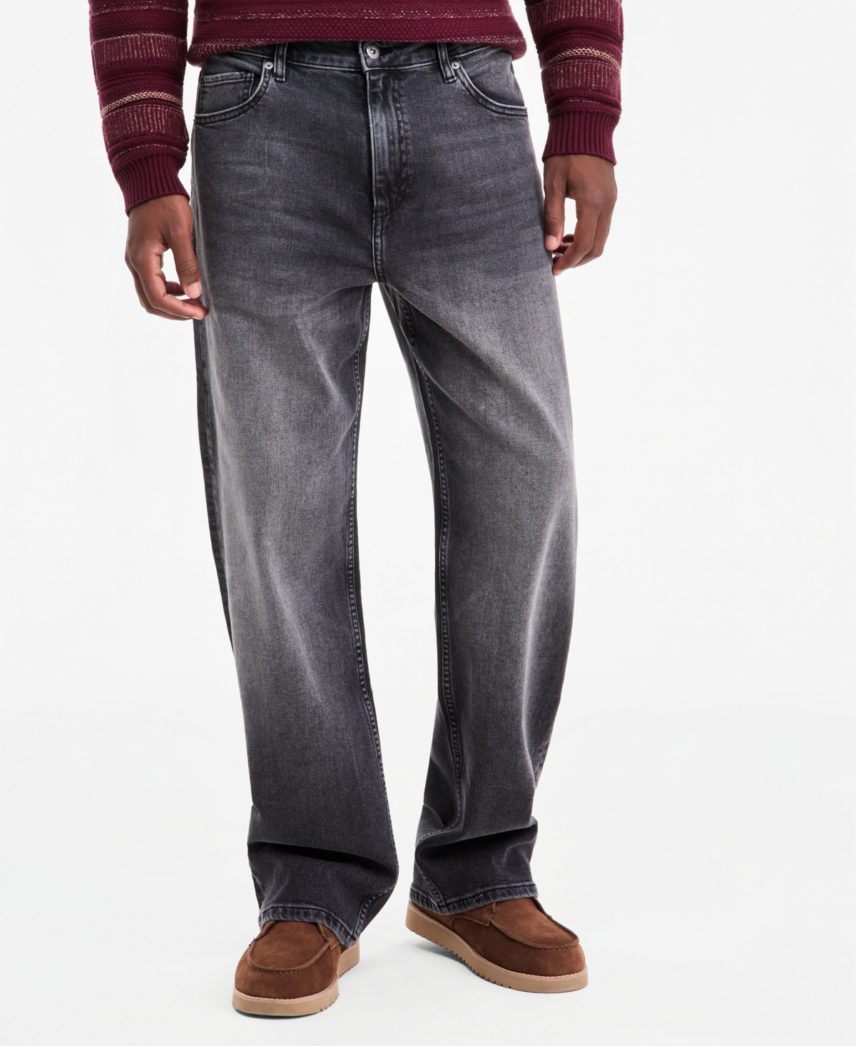 Sun + Stone Men's Baggy Wide-Leg Jeans, Macy's Exclusive