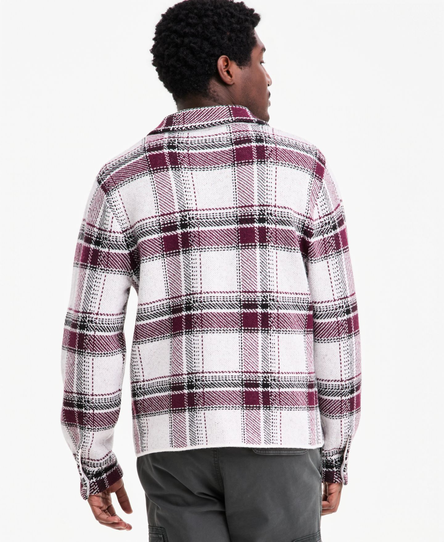 Мужская куртка Sun + Stone Connor Plaid Long-Sleeve Shirt Jacket — фото 2