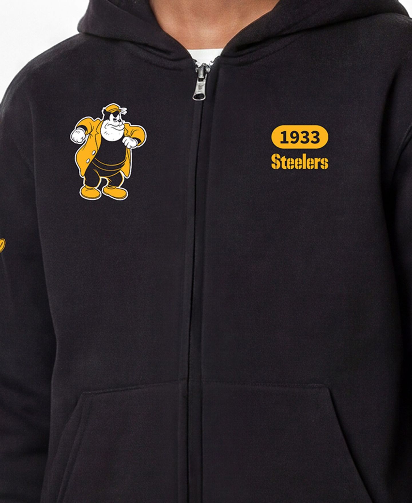 Детское худи Champion Black Pittsburgh Steelers Disney X Champion Full-Zip — фото 2